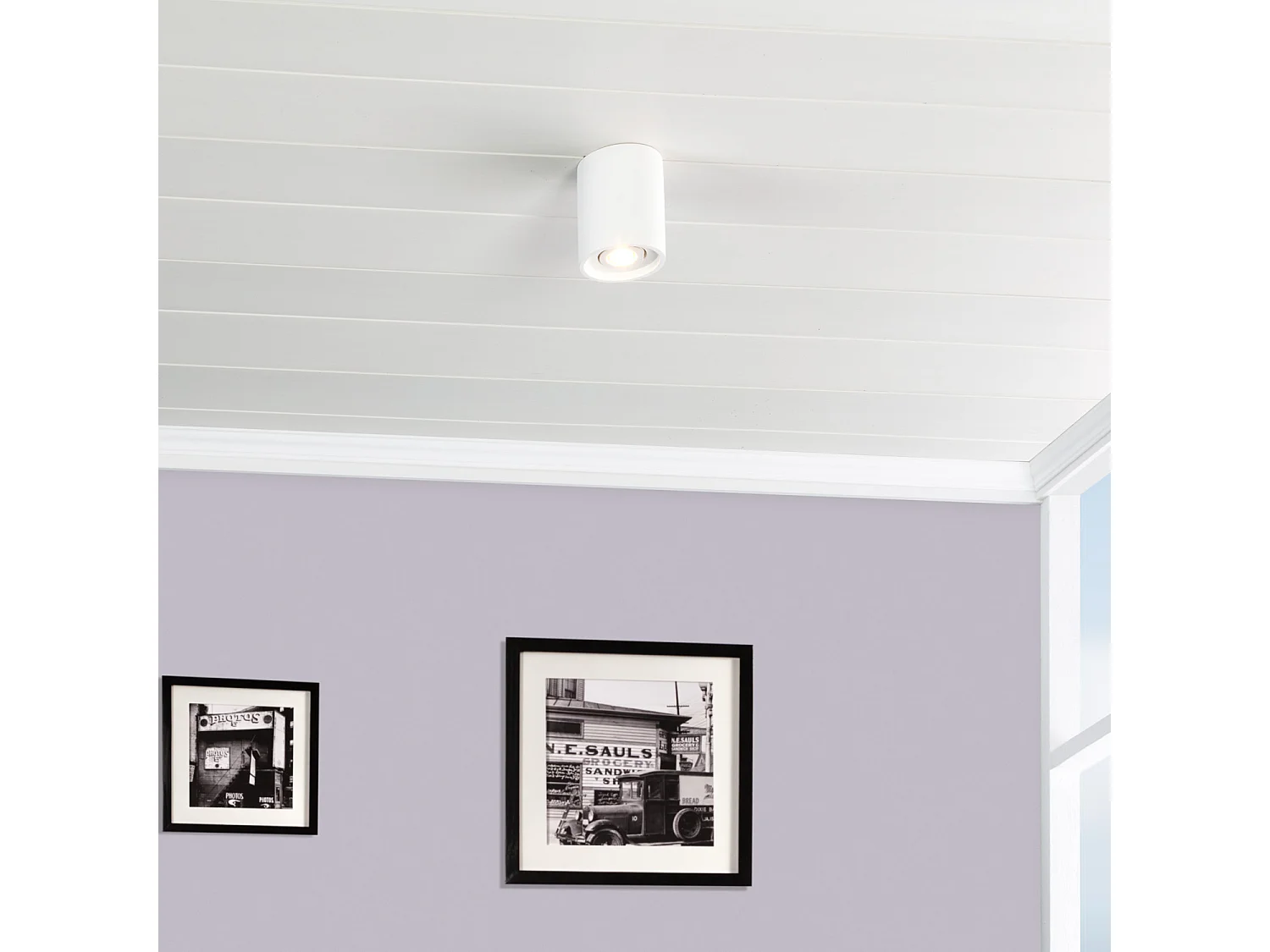 Plafonnier Aluminium Quartz Blanc Blanc