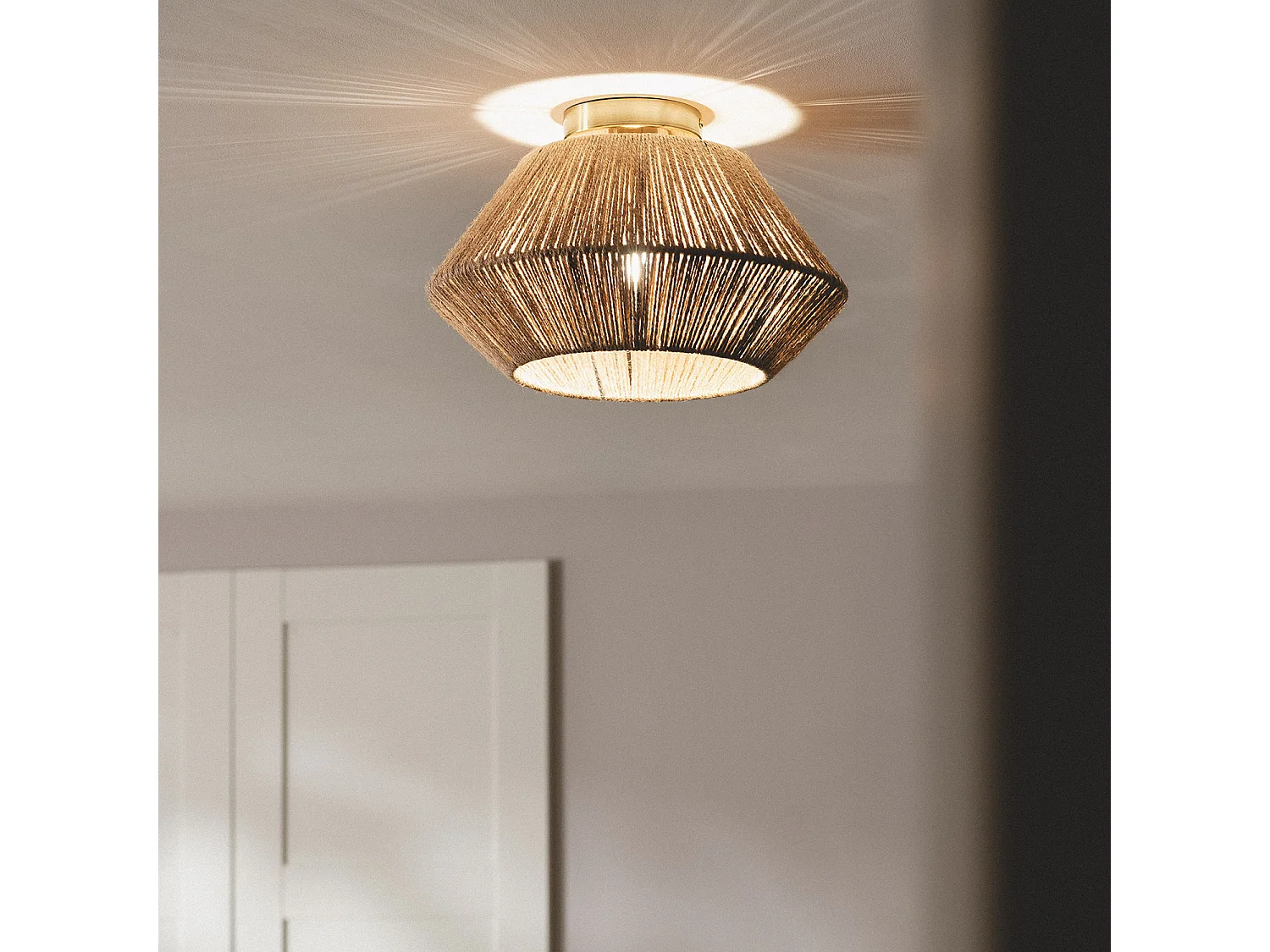 Lampada da Soffitto Corda Naturale Moksha Naturale