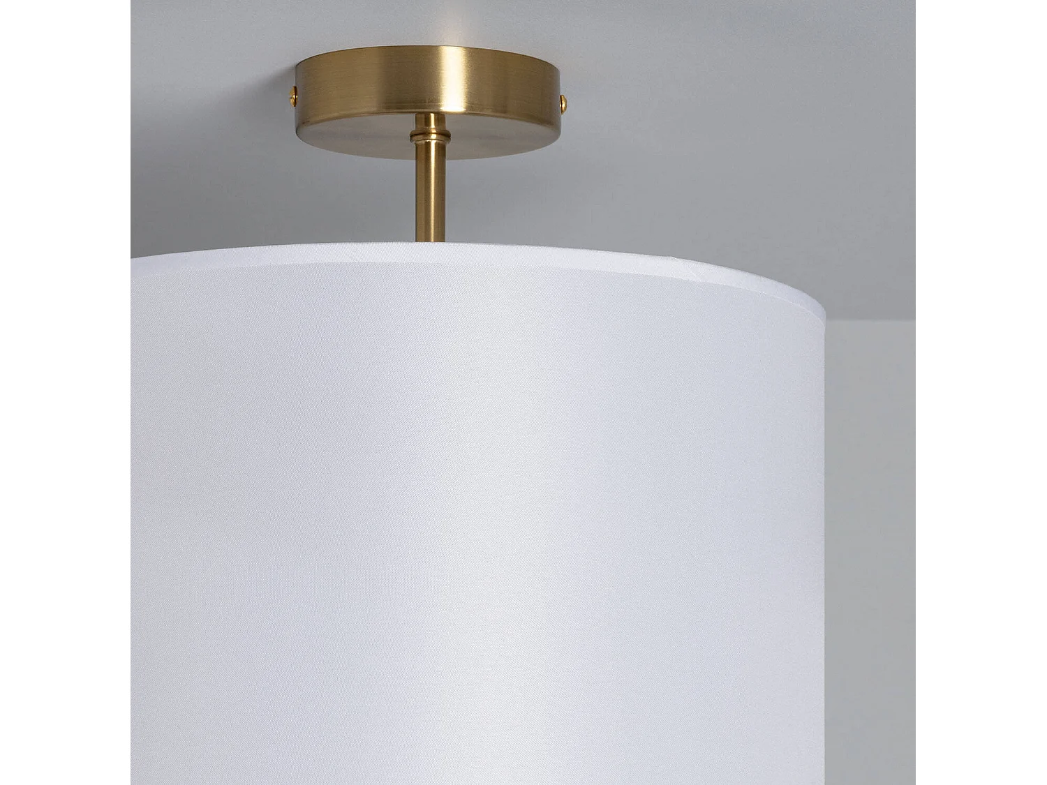 Plafonnier Métal et Tissu Austen Blanc