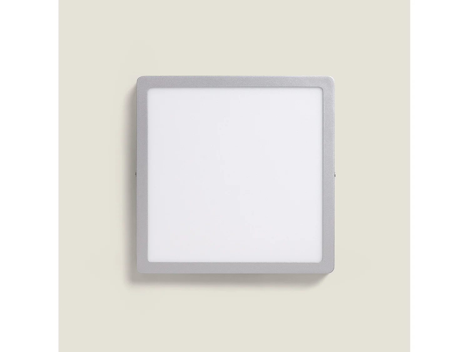 Plafoniera LED 24W Quadrata Alluminio 280x280 mm Slim CCT Selezionabile Galán SwitchDimm Argento