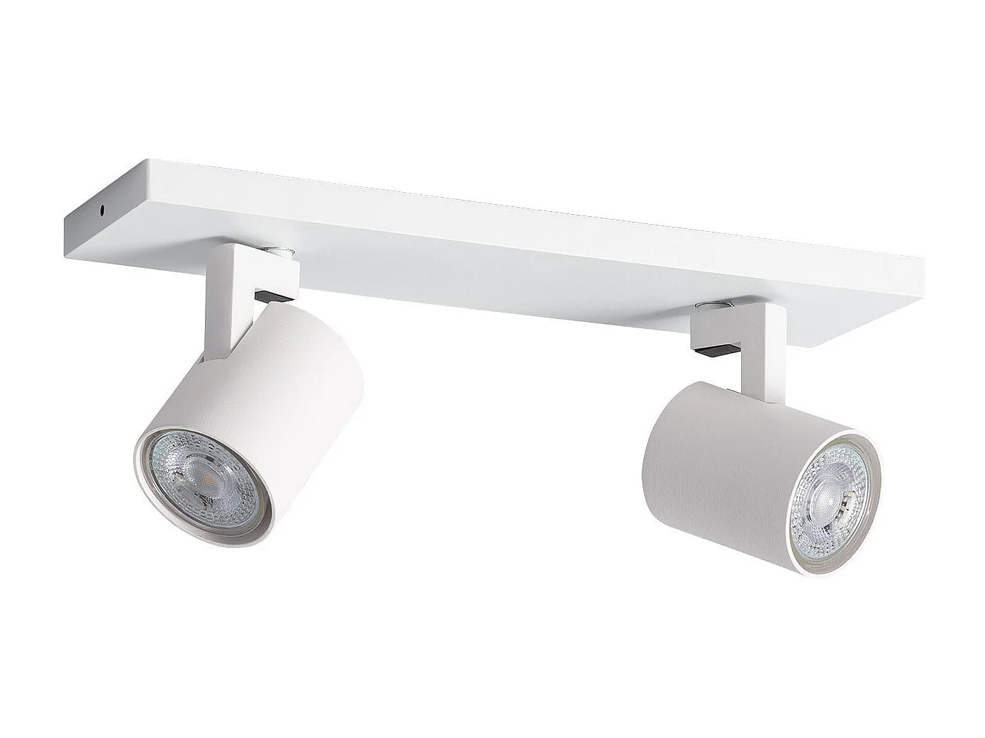 Spot à Douille Double en Saillie Orientable Aluminium Gylu à Ampoule GU10  Blanc