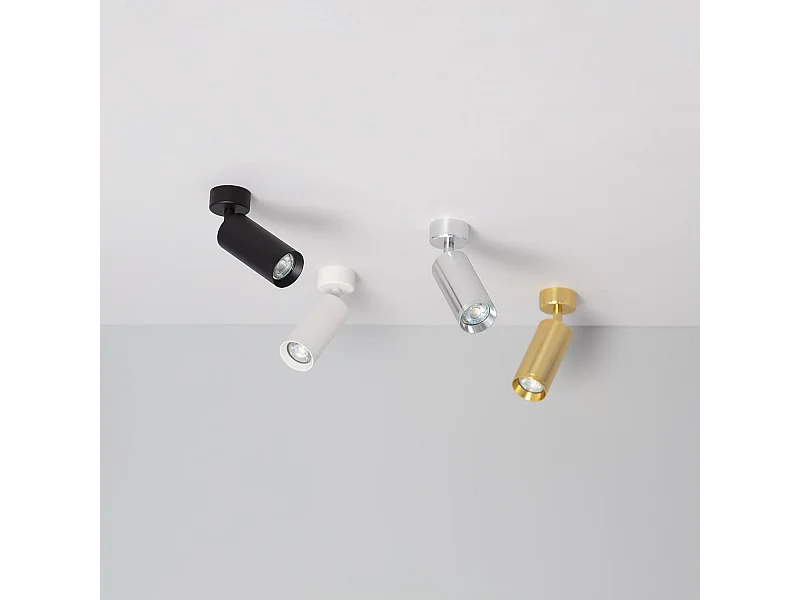 Faretto Portalampada Alluminio per Lampadine GU10 Quarzo Argento