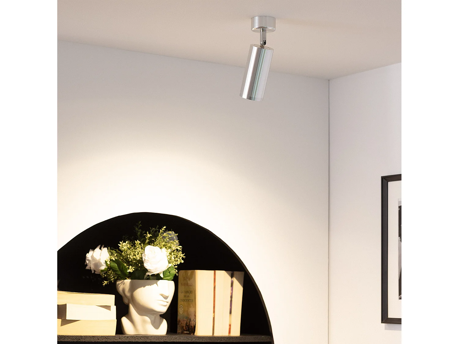 Spot à Douille Aluminium Quartz pour Ampoule GU10 Argent