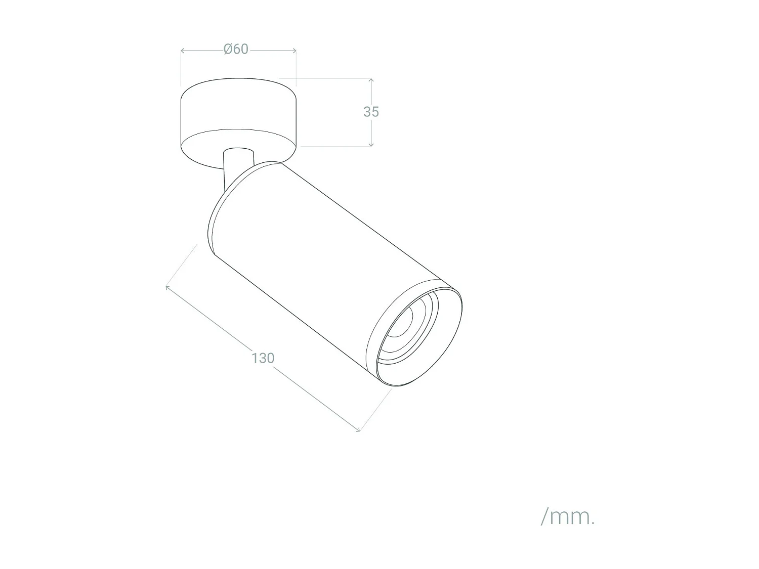 Spot à Douille Aluminium Quartz pour Ampoule GU10 Argent