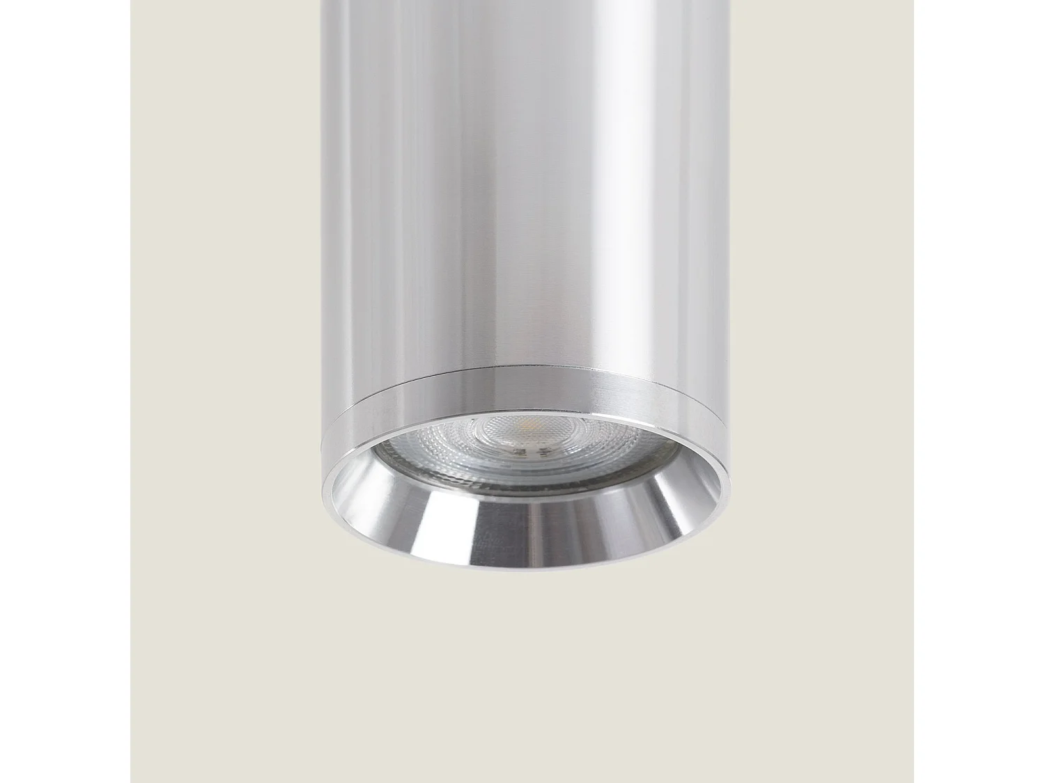 Foco Portalámparas Aluminio para Bombillas GU10 Cuarzo Plateado