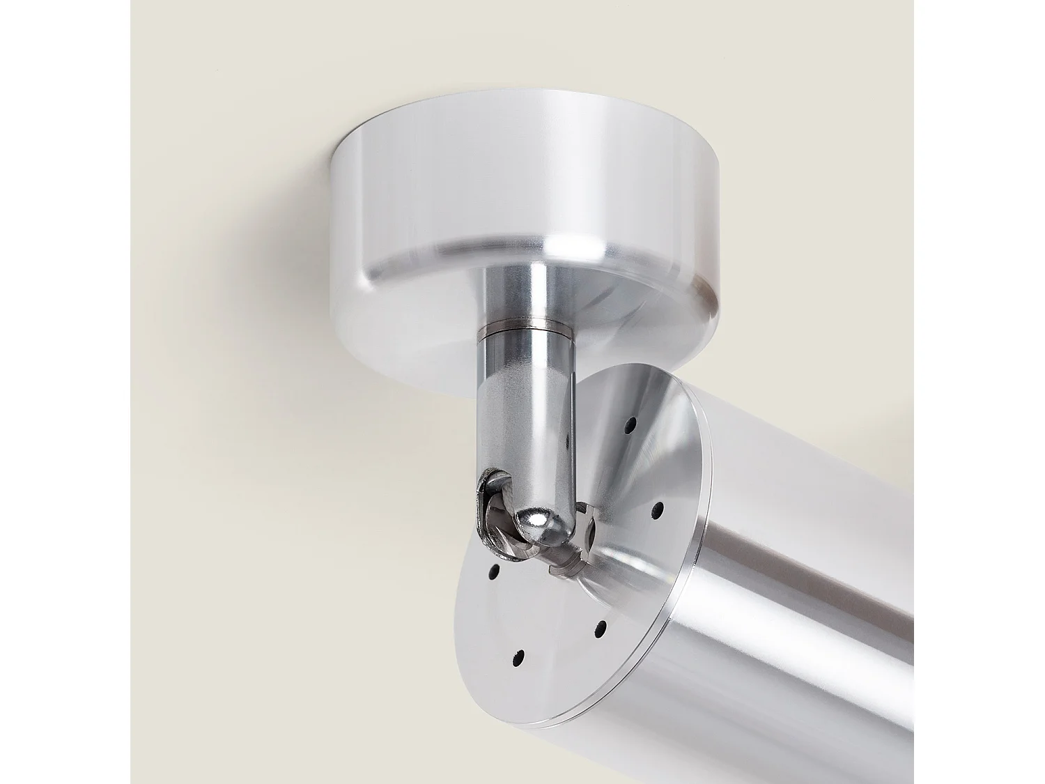 Foco Portalámparas Aluminio para Bombillas GU10 Cuarzo Plateado