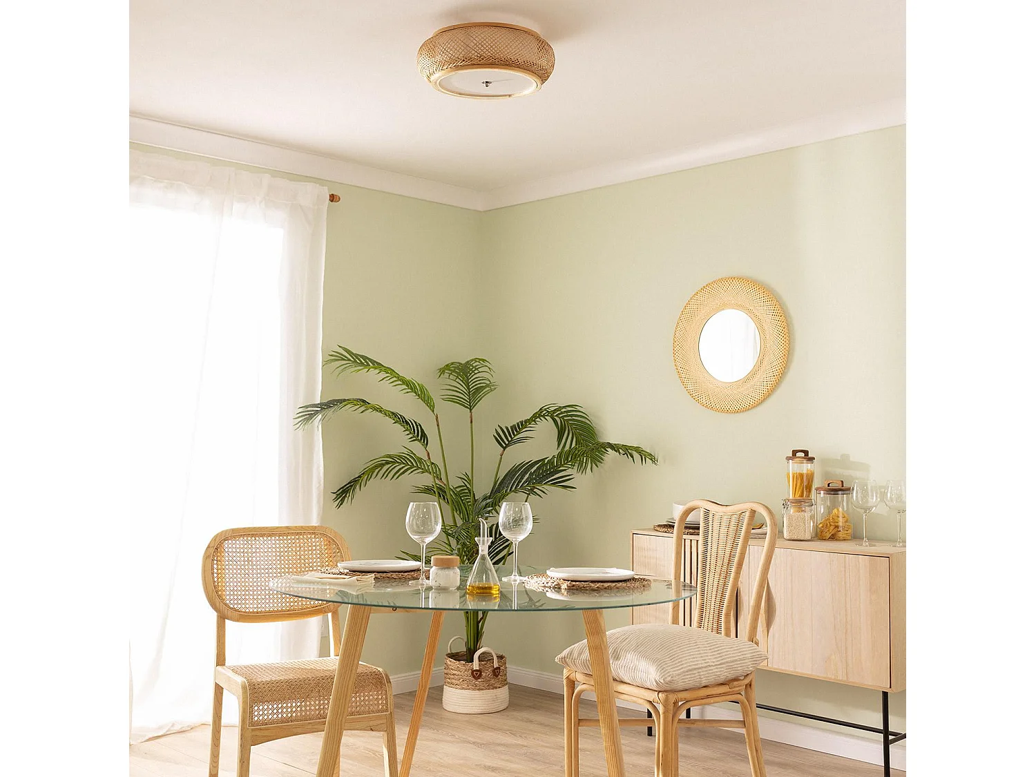 Plafonnier Bambou Dalia Naturel