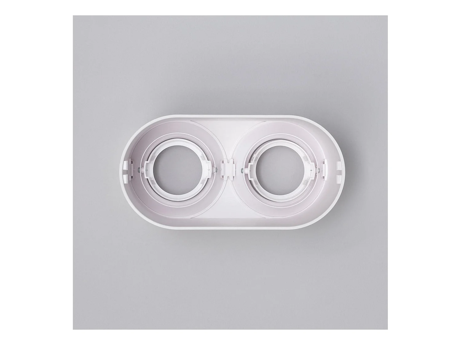 Plafonnier Space Double Blanc avec Ampoule GU10  6000K Blanc froid