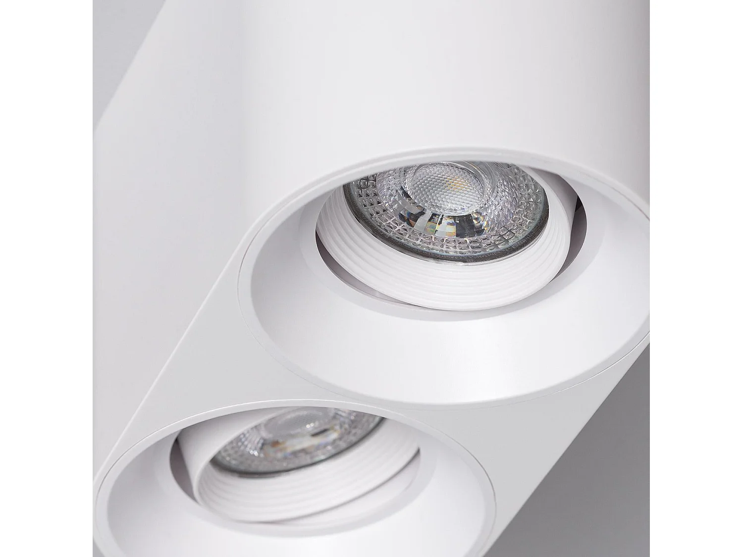 Applique da Soffitto con Lampadina GU10 Doppia Bianco Space 6000K Bianco Freddo