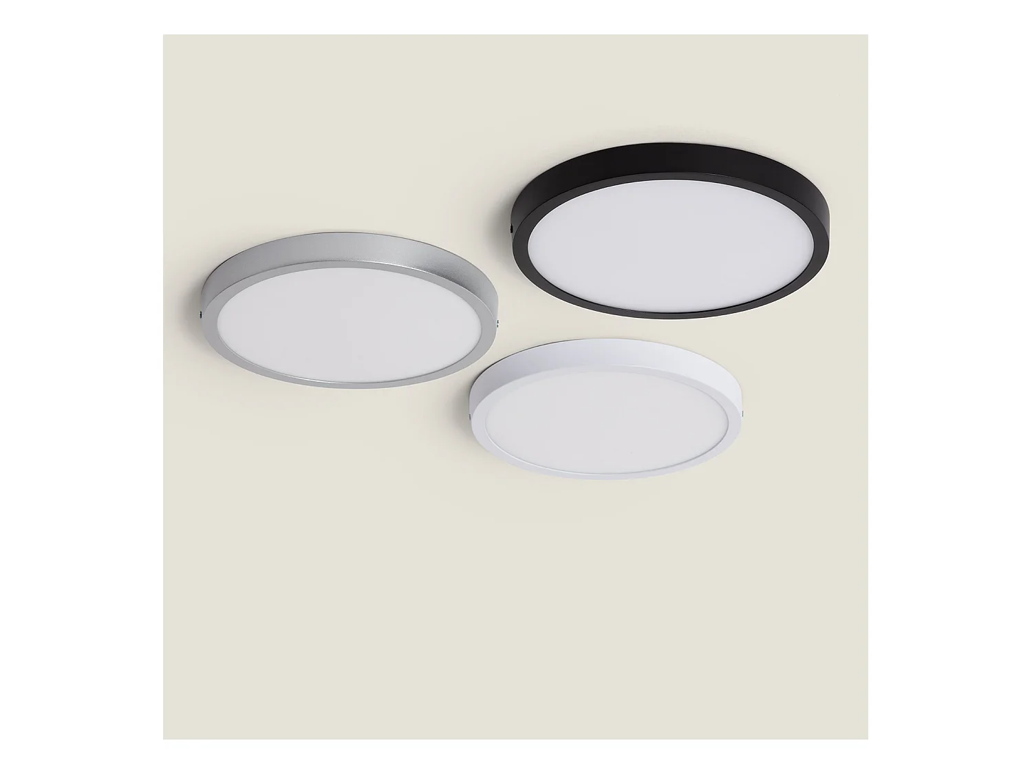 Plafón LED 24W Circular Aluminio Ø280 mm Slim CCT Seleccionable Galán SwitchDimm Blanco