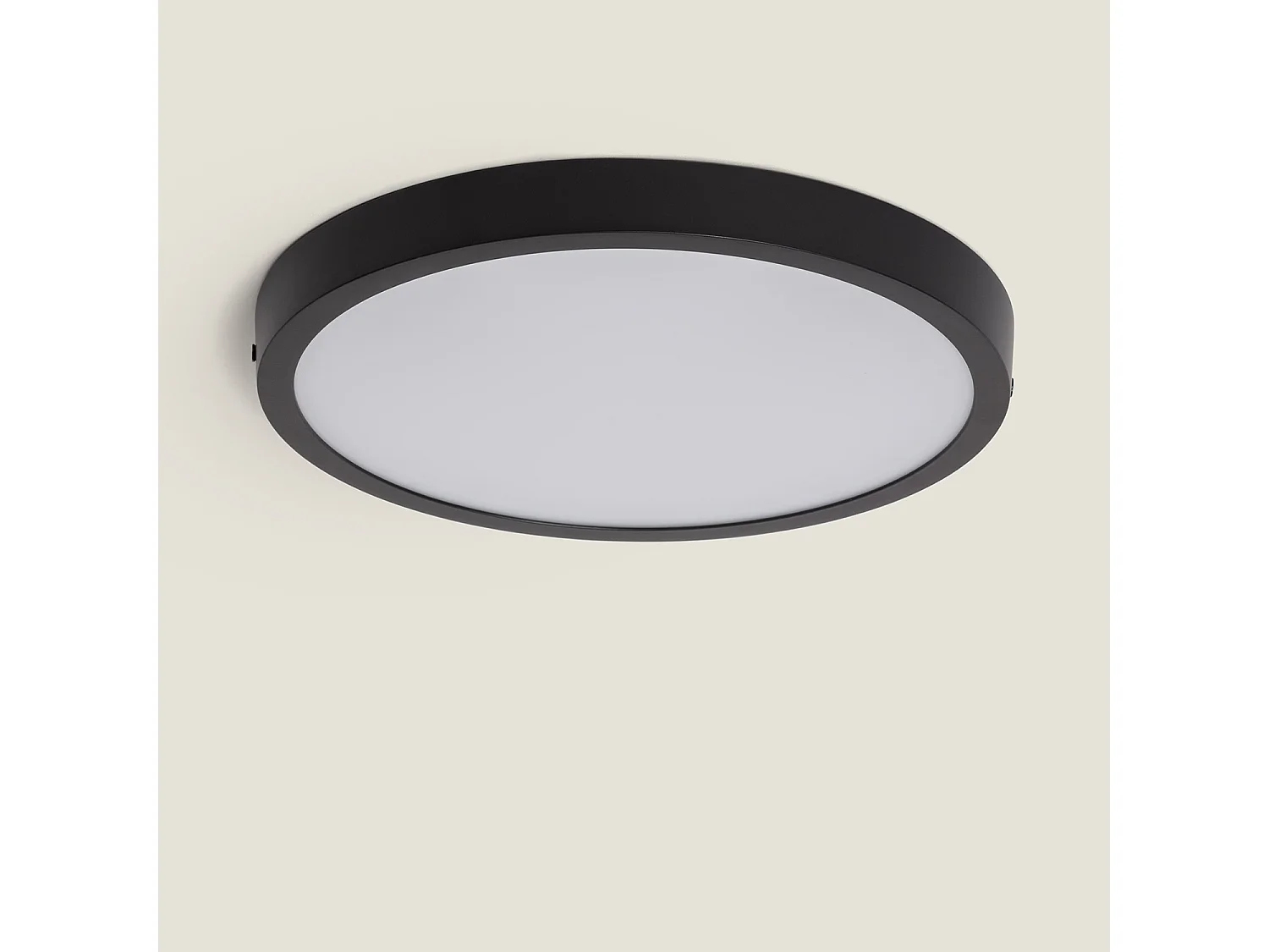 Plafonnier LED 24W Rond Aluminium Ø280 mm Slim CCT Sélectionnable Galán SwitchDimm Blanc