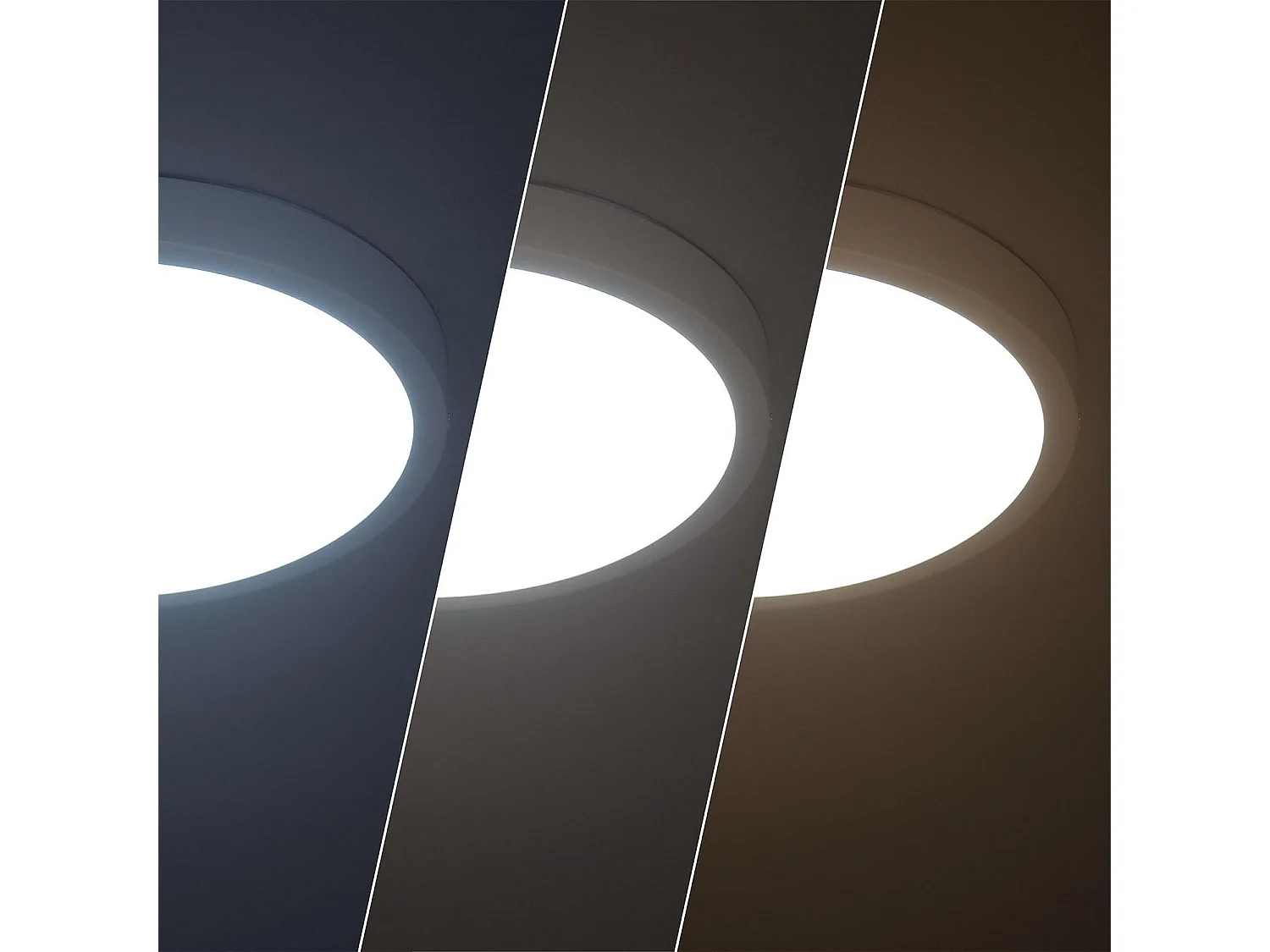 Plafonnier LED 24W Rond Aluminium Ø280 mm Slim CCT Sélectionnable Galán SwitchDimm Blanc