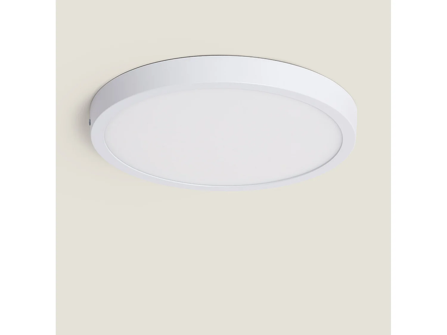 Plafonnier LED 24W Rond Aluminium Ø280 mm Slim CCT Sélectionnable Galán SwitchDimm Blanc
