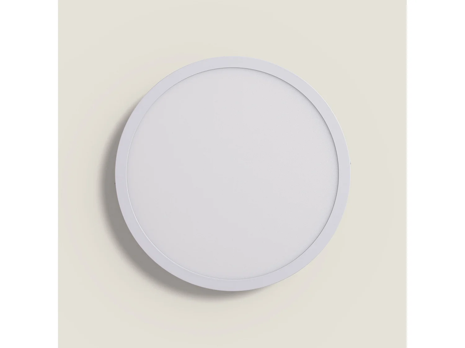 Plafonnier LED 24W Rond Aluminium Ø280 mm Slim CCT Sélectionnable Galán SwitchDimm Blanc