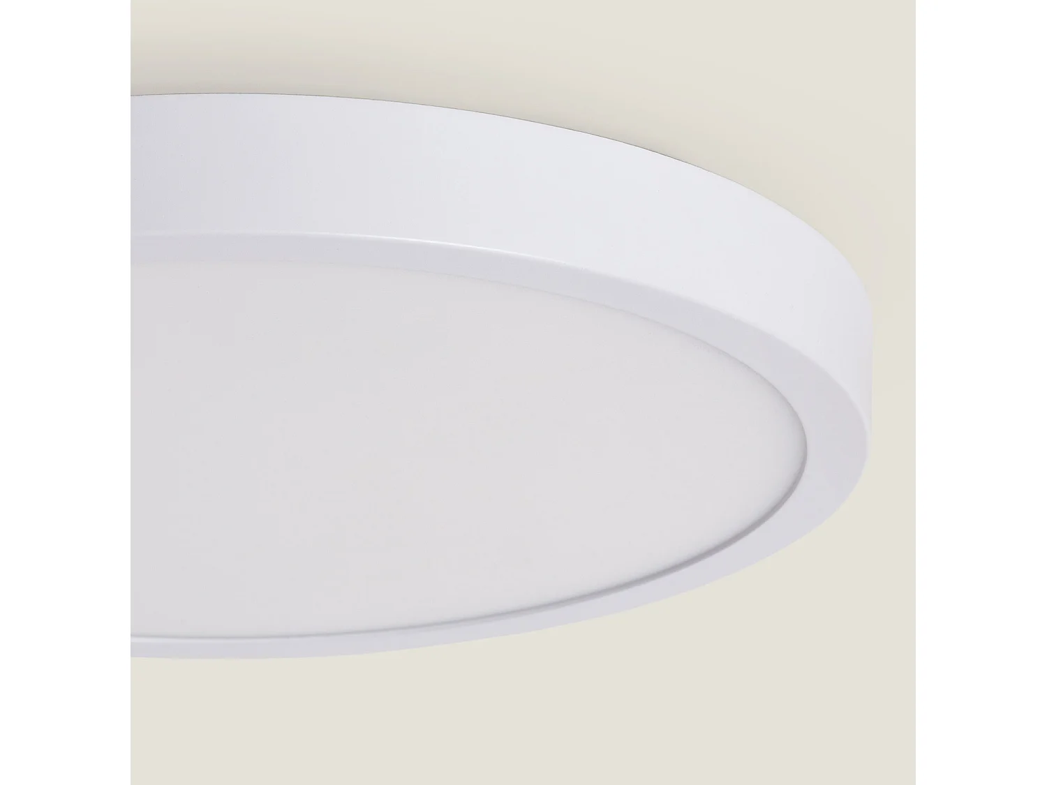 Plafonnier LED 24W Rond Aluminium Ø280 mm Slim CCT Sélectionnable Galán SwitchDimm Blanc