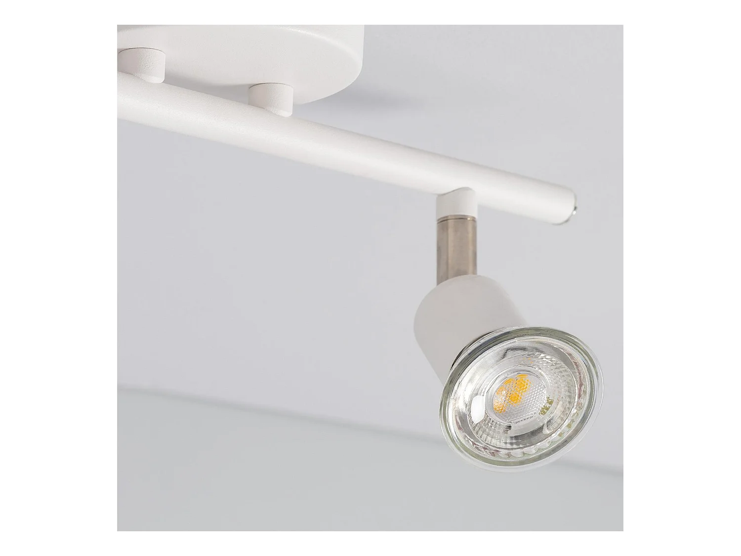 Lámpara de Techo Orientable Aluminio Oasis 2 Focos Blanco Blanco