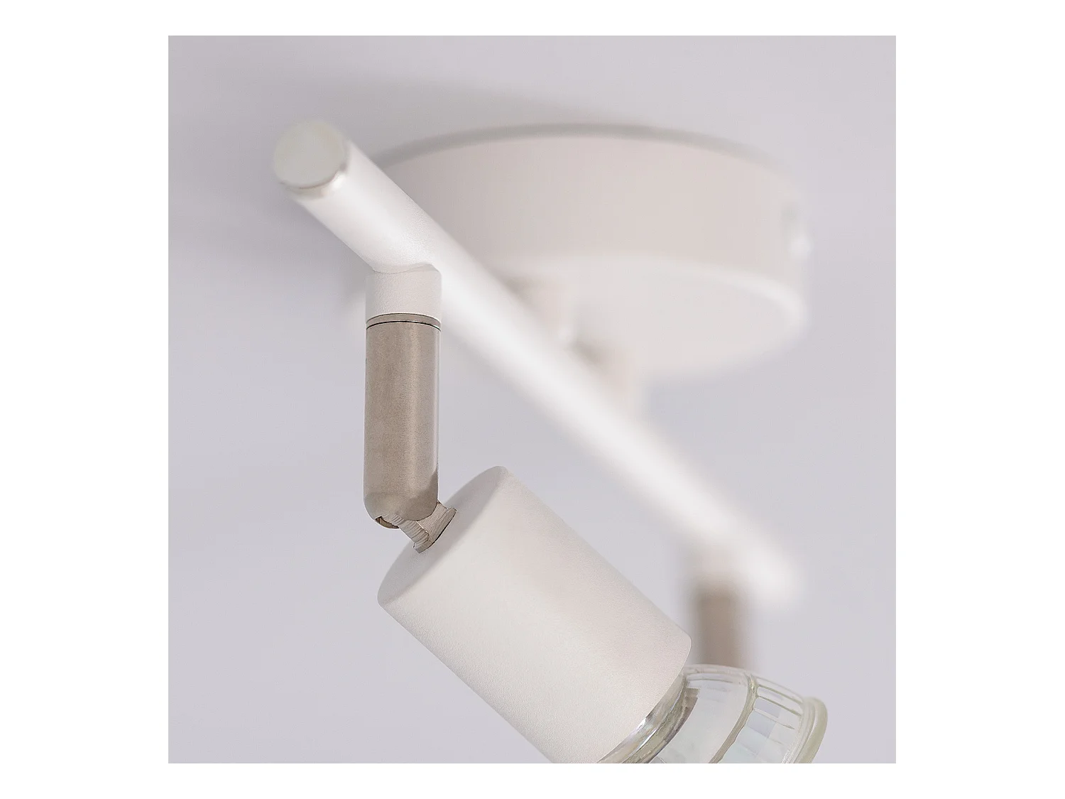 Lámpara de Techo Orientable Aluminio Oasis 2 Focos Blanco Blanco