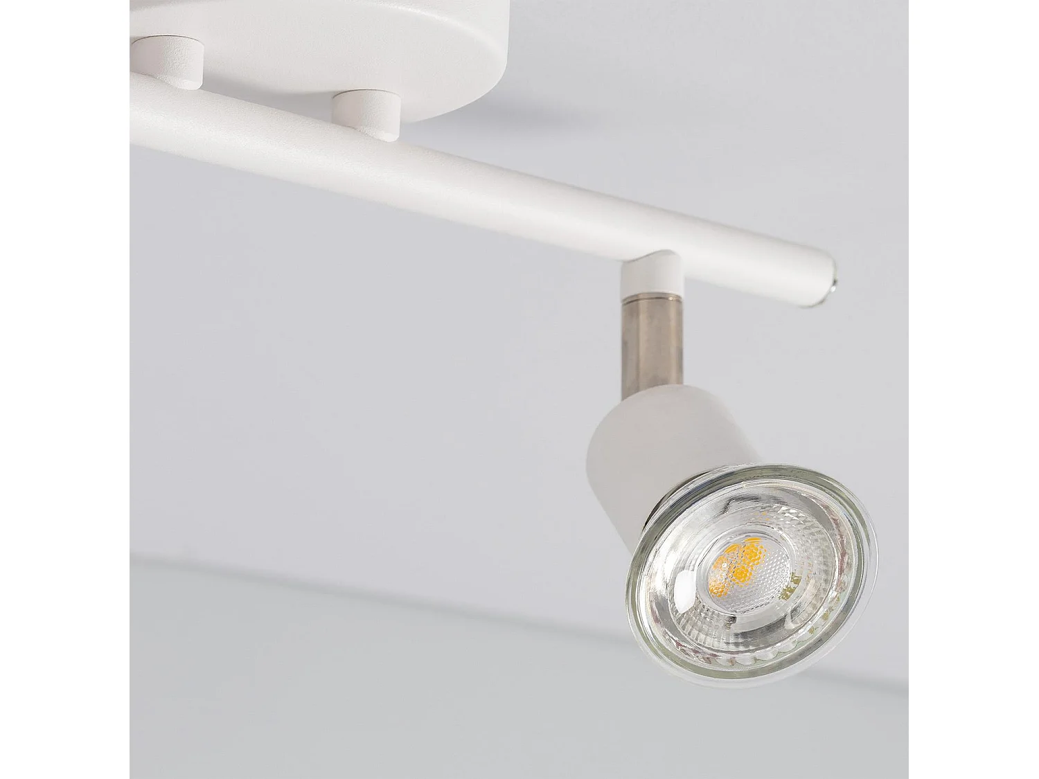 Plafonnier Orientable Aluminium Oasis 2 Spots Blanc Blanc