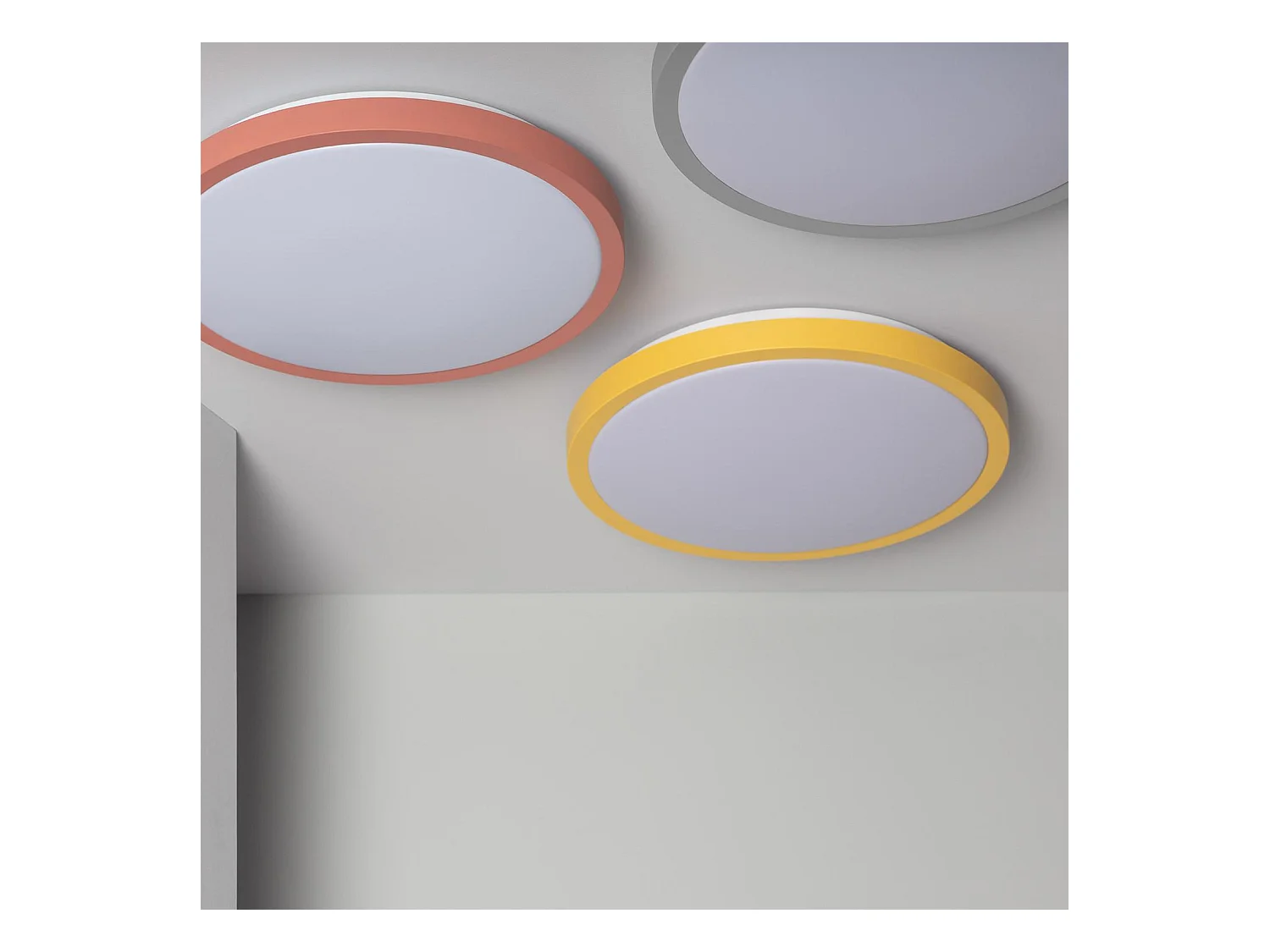 Plafoniera LED 19W Circolare Ø400 mm CCT Selezionabile Faina Rosa