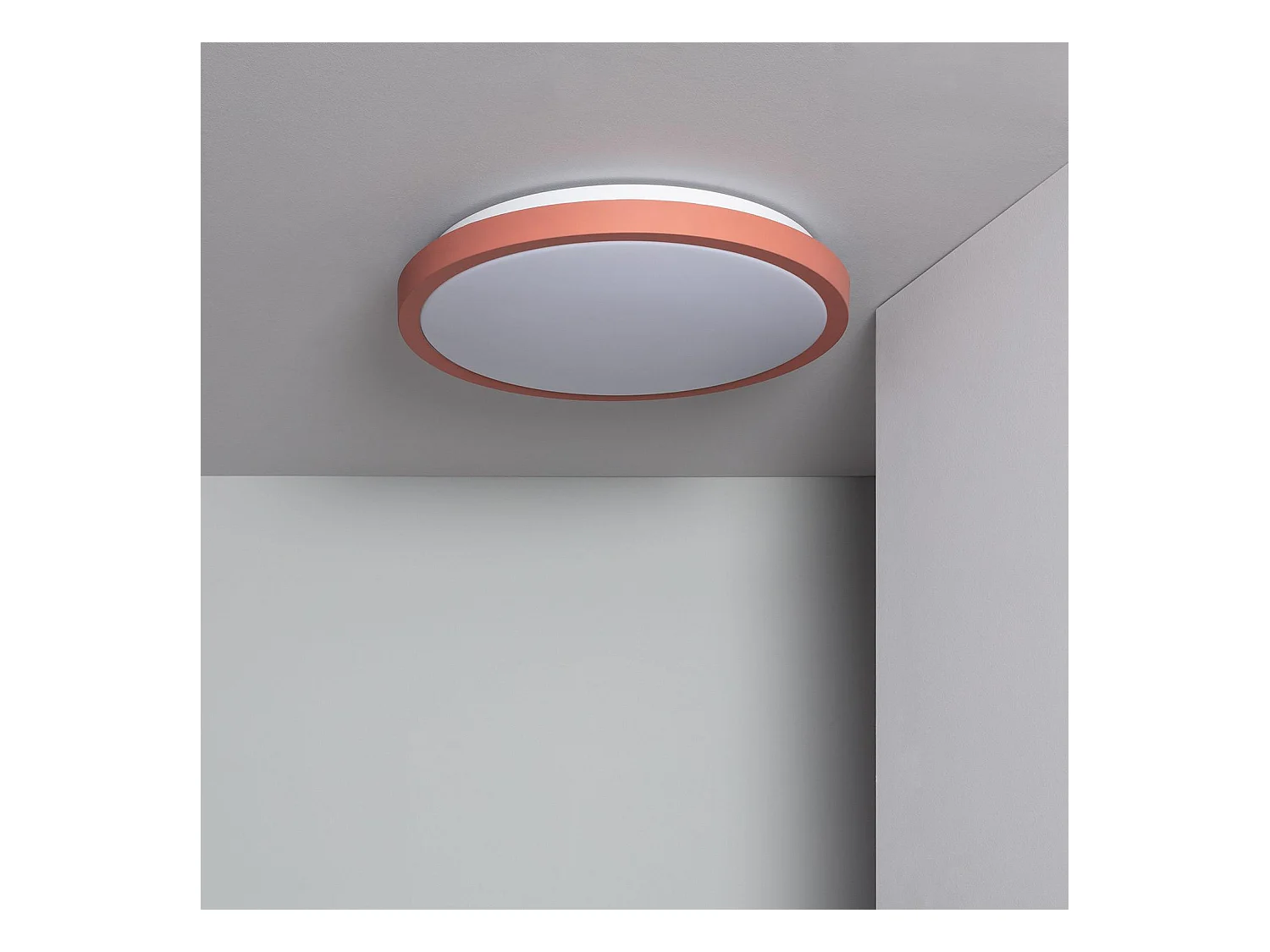 Plafoniera LED 19W Circolare Ø400 mm CCT Selezionabile Faina Rosa