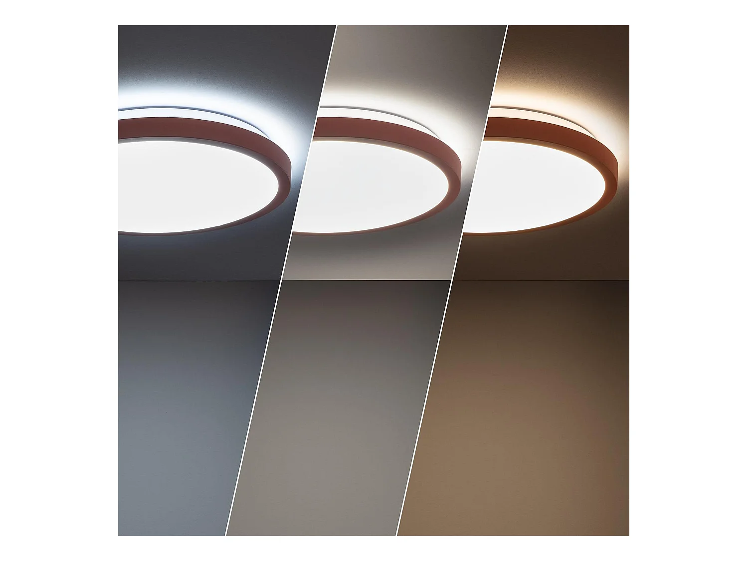 Plafoniera LED 19W Circolare Ø400 mm CCT Selezionabile Faina Rosa