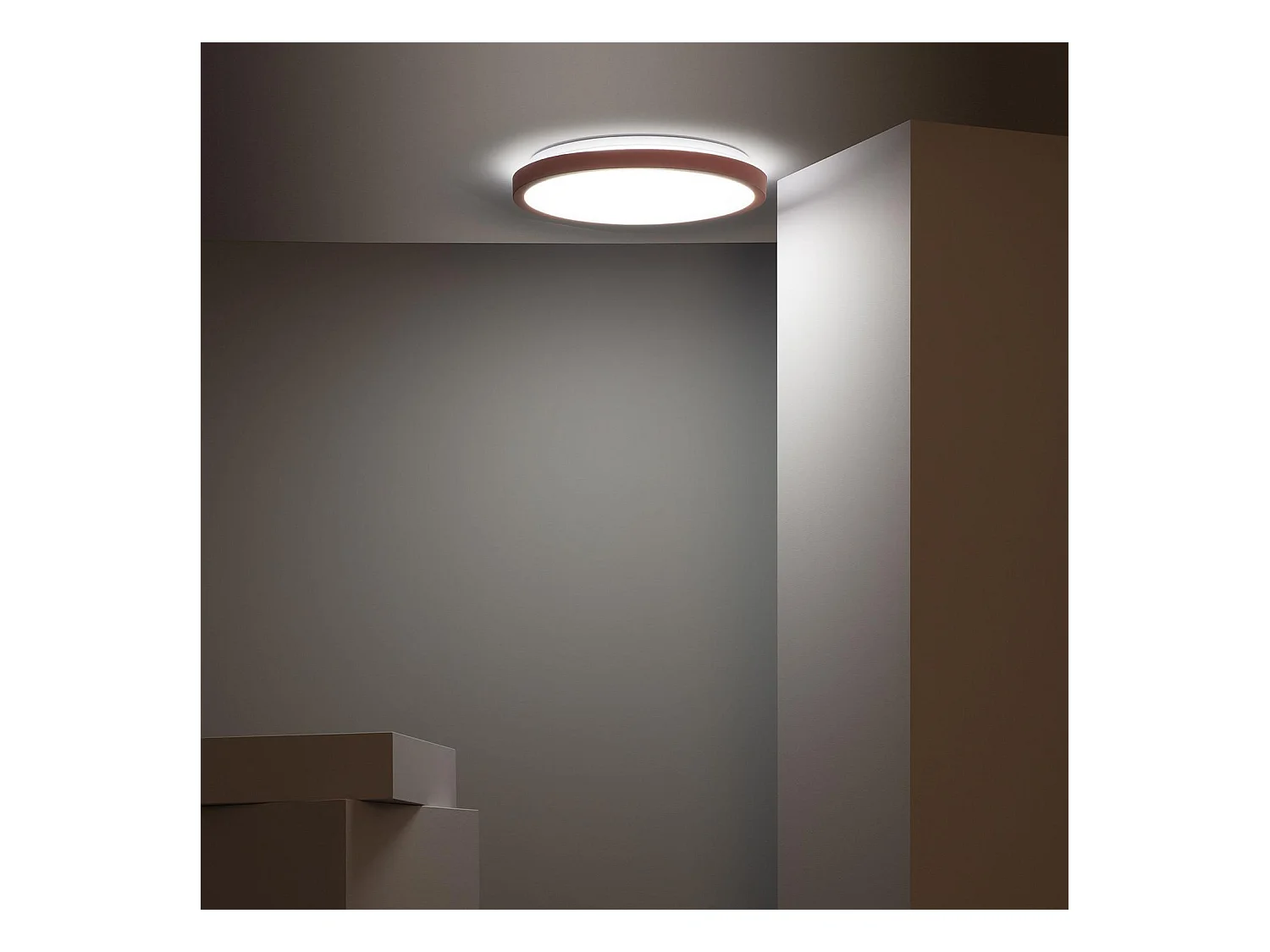 Plafoniera LED 19W Circolare Ø400 mm CCT Selezionabile Faina Rosa