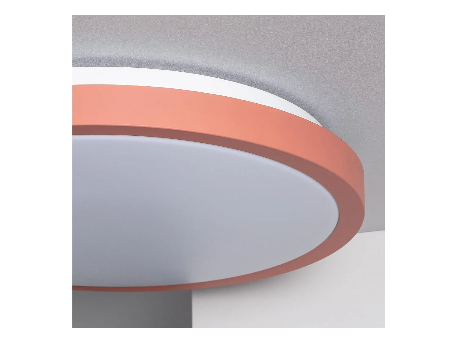 Plafoniera LED 19W Circolare Ø400 mm CCT Selezionabile Faina Rosa