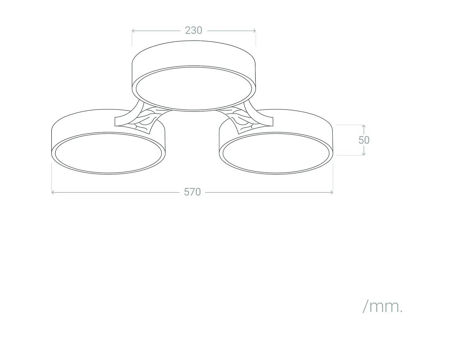 Plafonnier LED Bois et Métal CCT Sélectionnable Sams 30W Multicolore