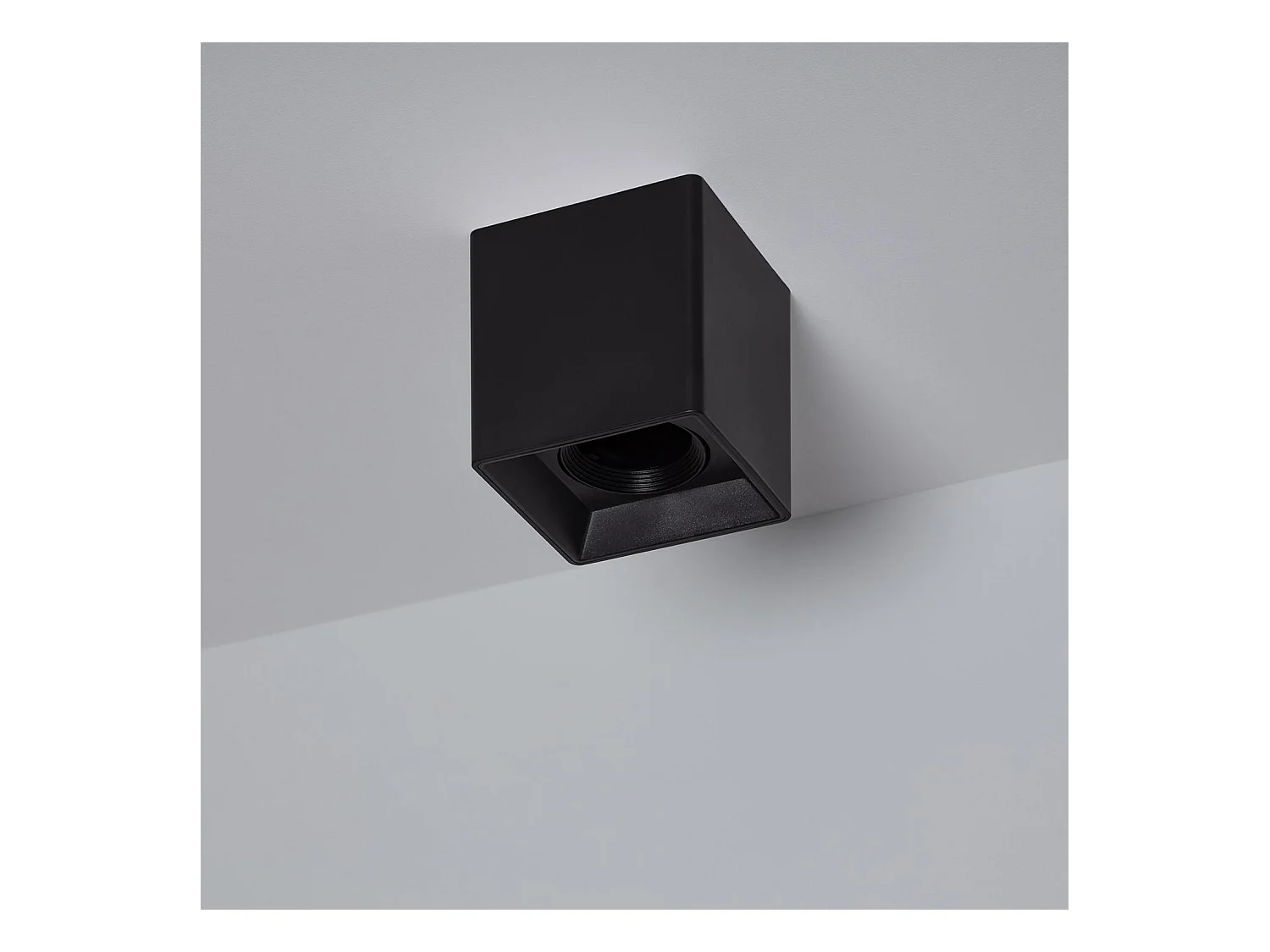 Aplique de Techo Cuadrado Space Negro