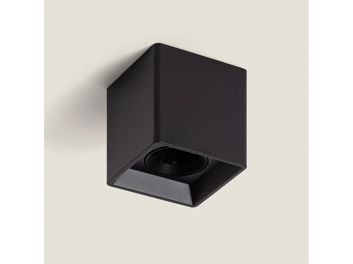 Applique da Soffitto Quadrato Space Nero