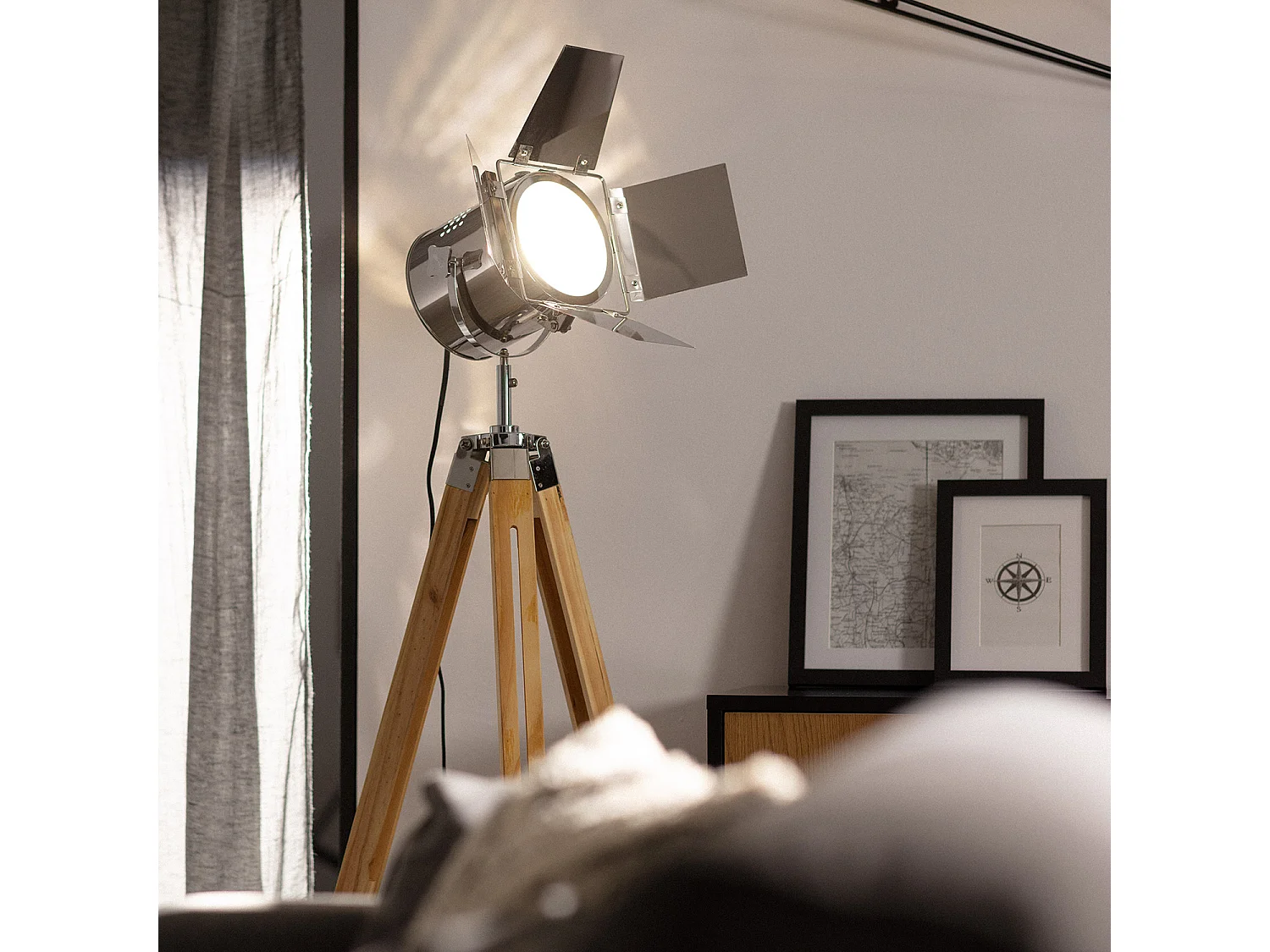 Lámpara de Pie Bioskop Plateado