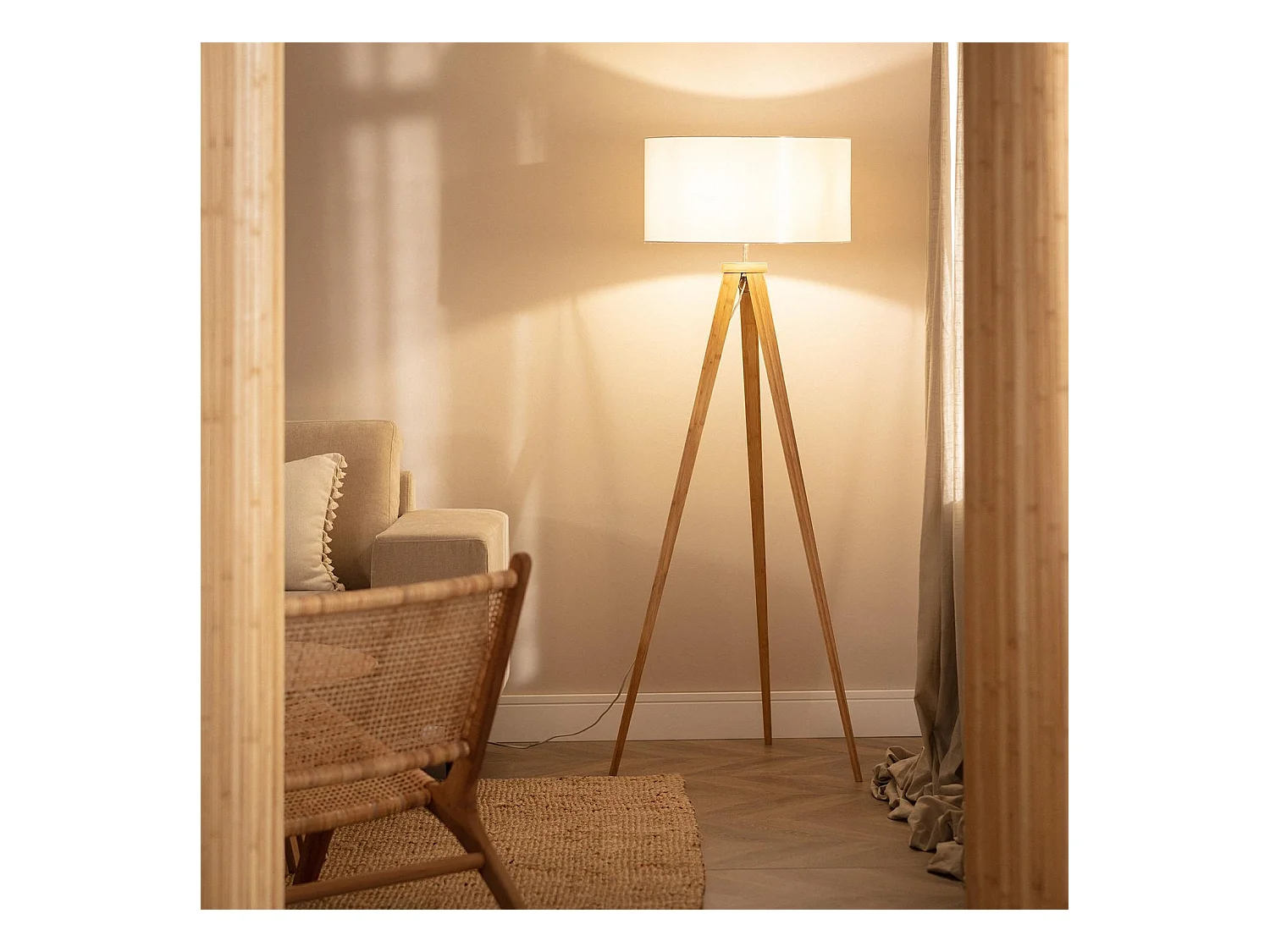 Lampadaire Wol Blanc