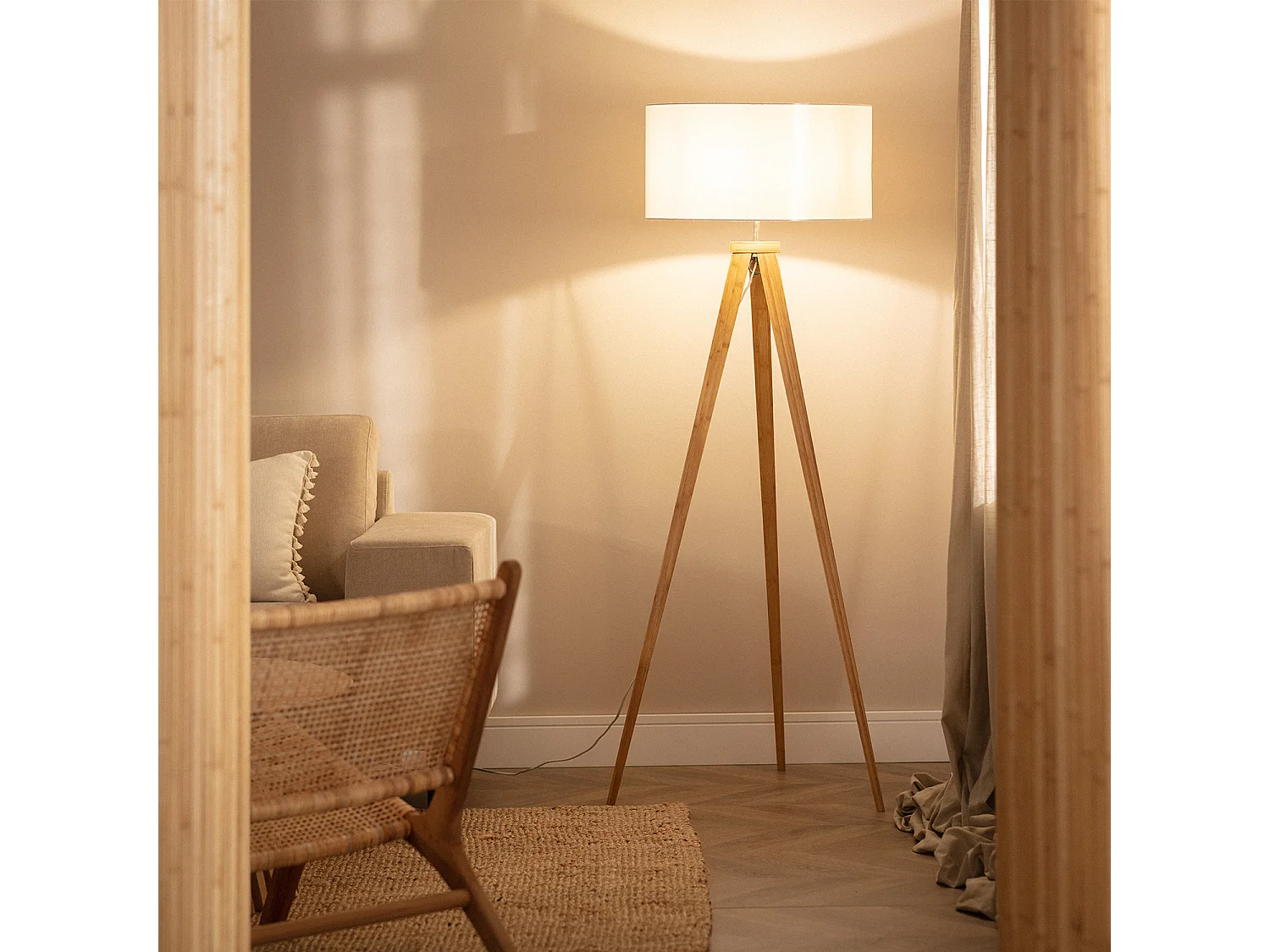 Lampadaire Wol Blanc