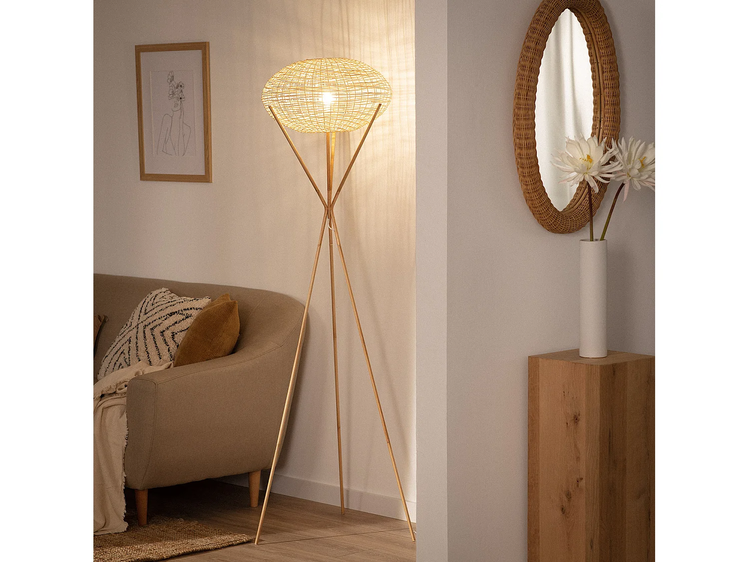 Lampadaire Ronax Naturel