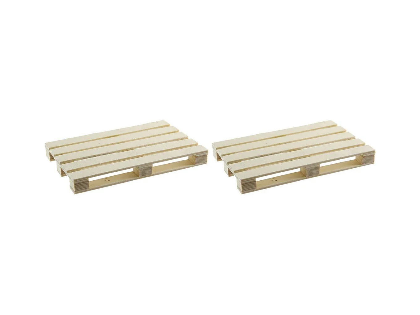 Dessous de verre 8 palettes en bois (Lot de 2)