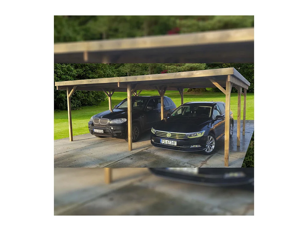 Carport en bois 2 emplacements 6x5 m Basic
