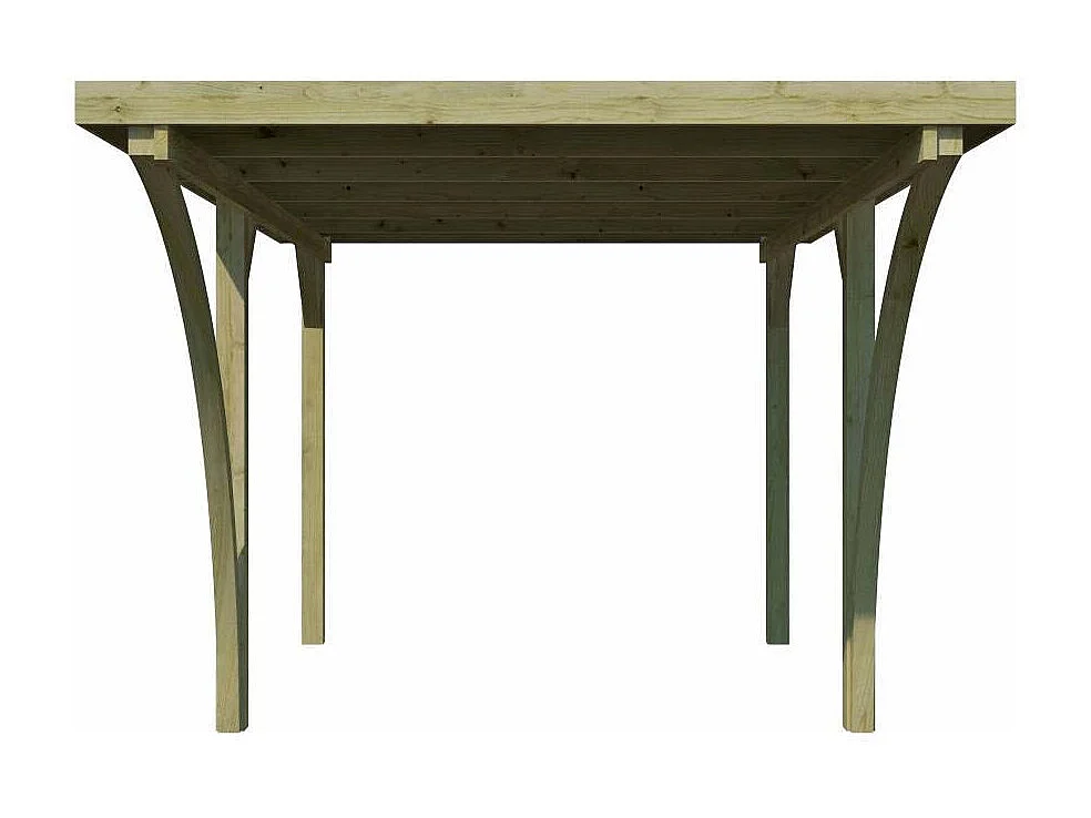 Carport en bois et panneaux ondulés 3x5 m Lido