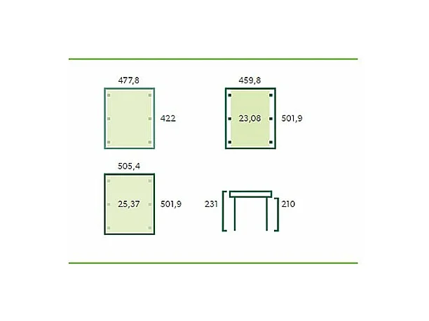 Carport double en bois Basic 5,1 x 5 m