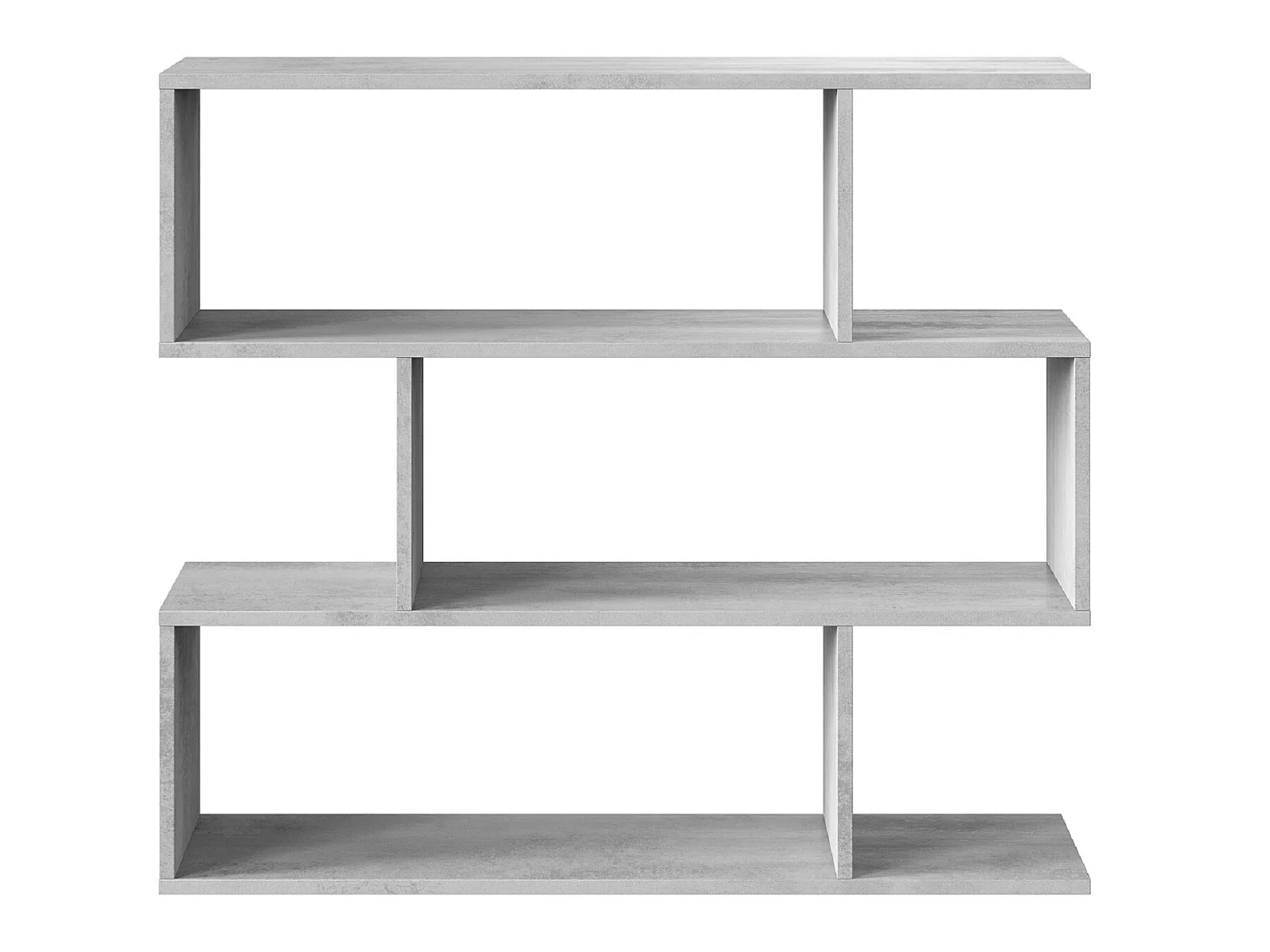 Bibliothèque, étagère basse 3 niveaux en bois mélaminé - Longueur 110 x Profondeur 24 x Hauteur 97 cm