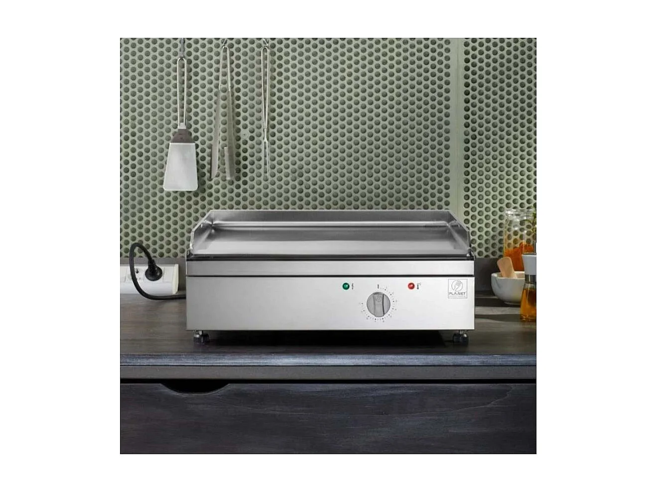 Plancha électrique en inox Chef 55 cm Sans accessoires