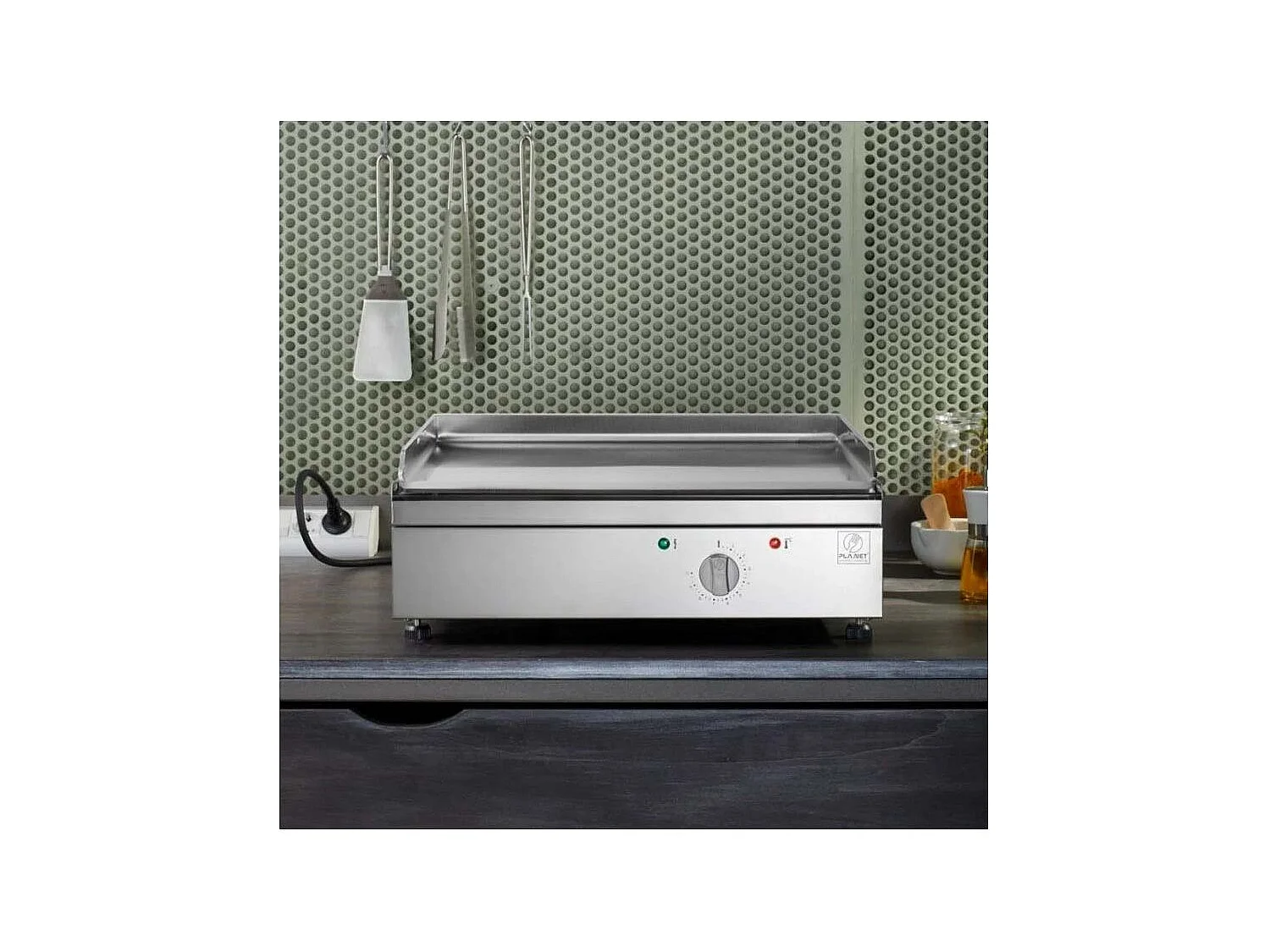 Plancha électrique en inox Chef 55 cm Sans accessoires