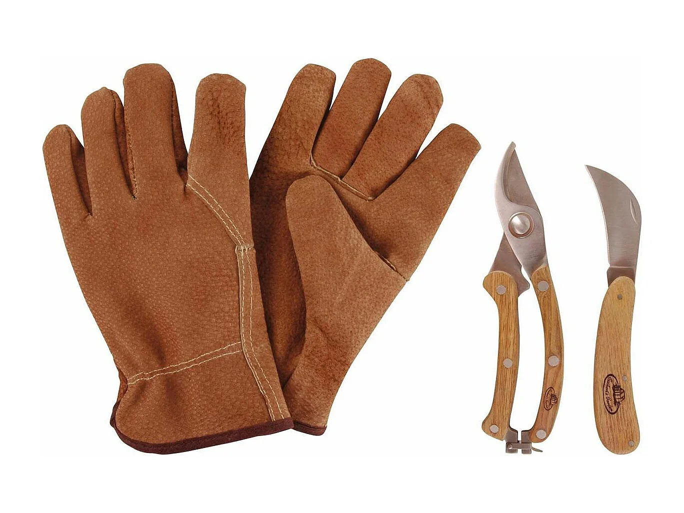 Set d'outils pour tailler avec gant en cuir