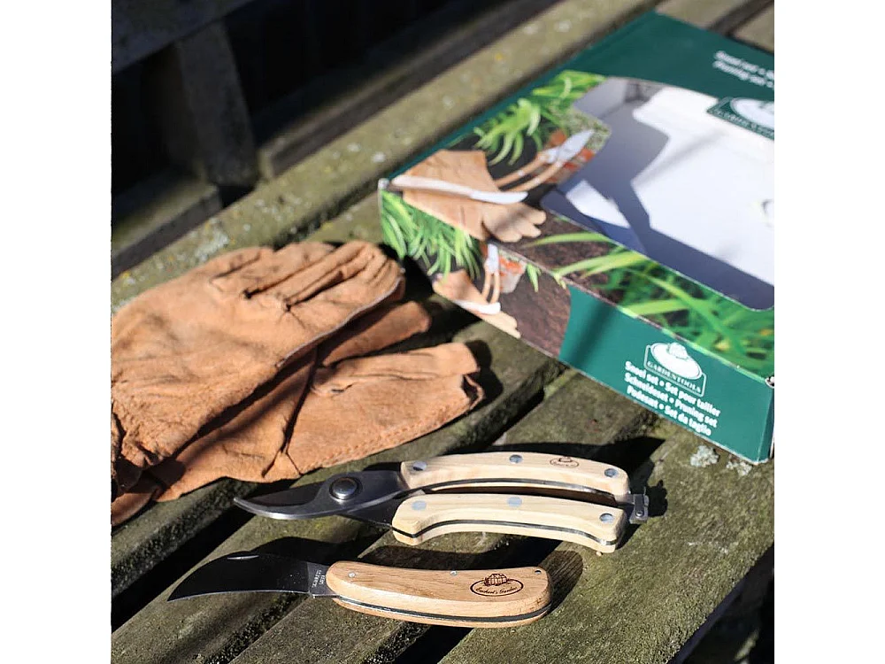 Set d'outils pour tailler avec gant en cuir