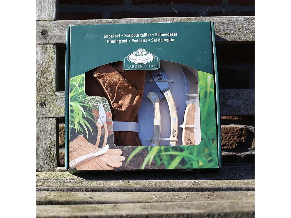 Set d'outils pour tailler avec gant en cuir