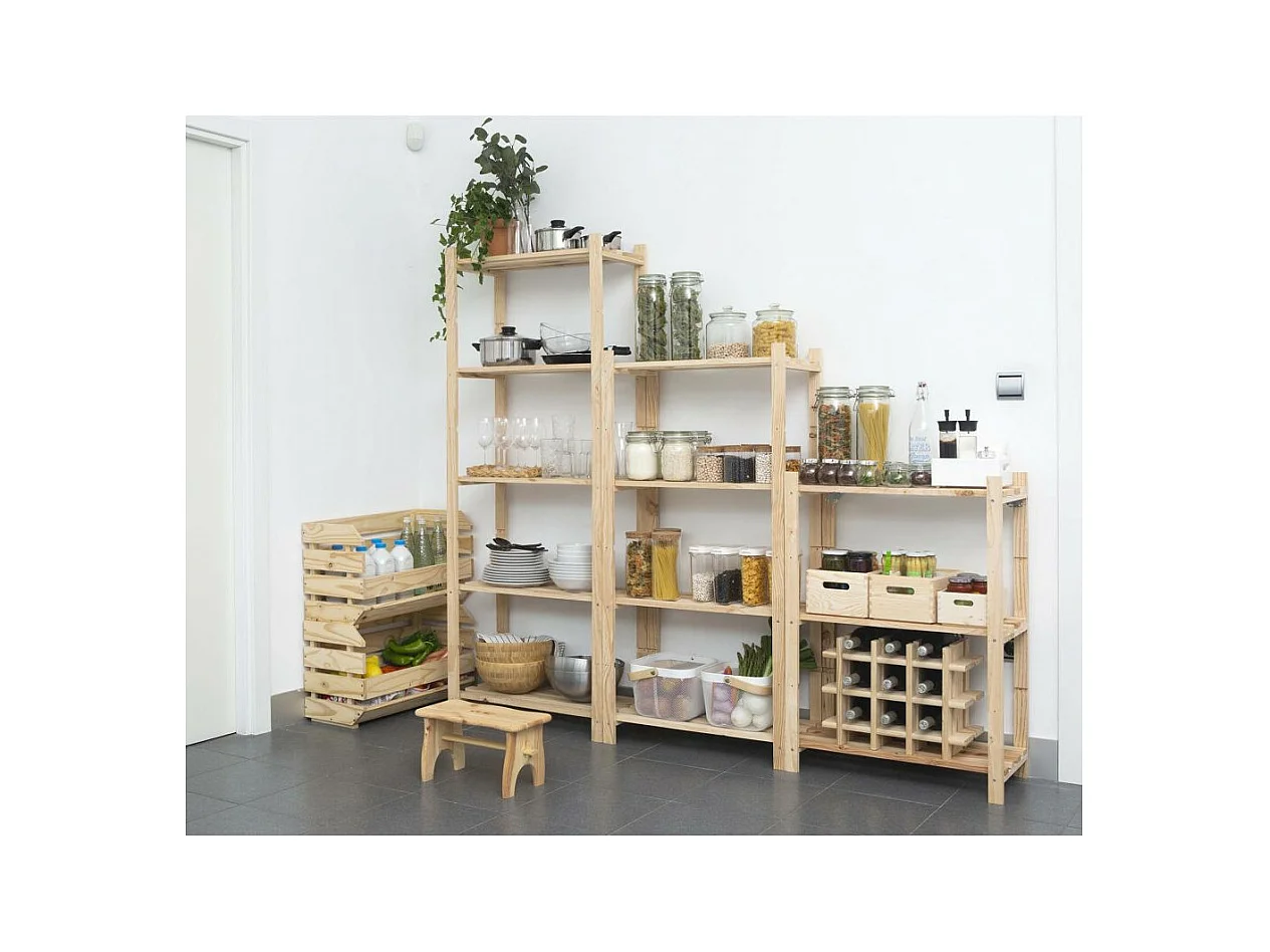 Repose-pieds marche-pieds en pin brut