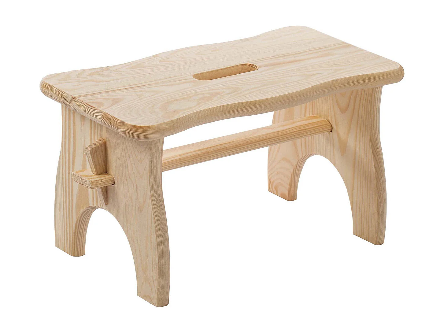 Fußhocker/Trittstufe aus Naturkiefernholz