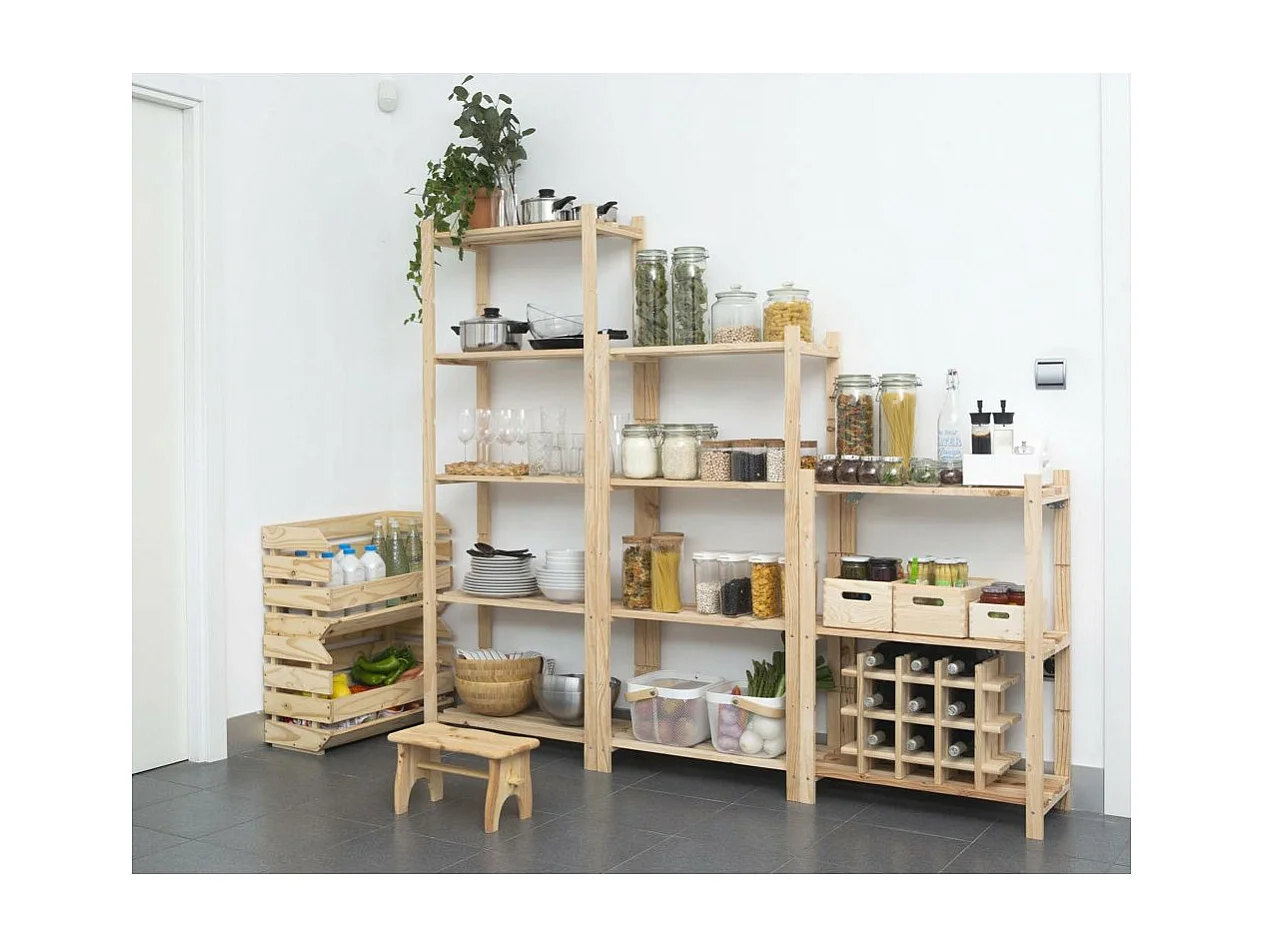 Fußhocker/Trittstufe aus Naturkiefernholz