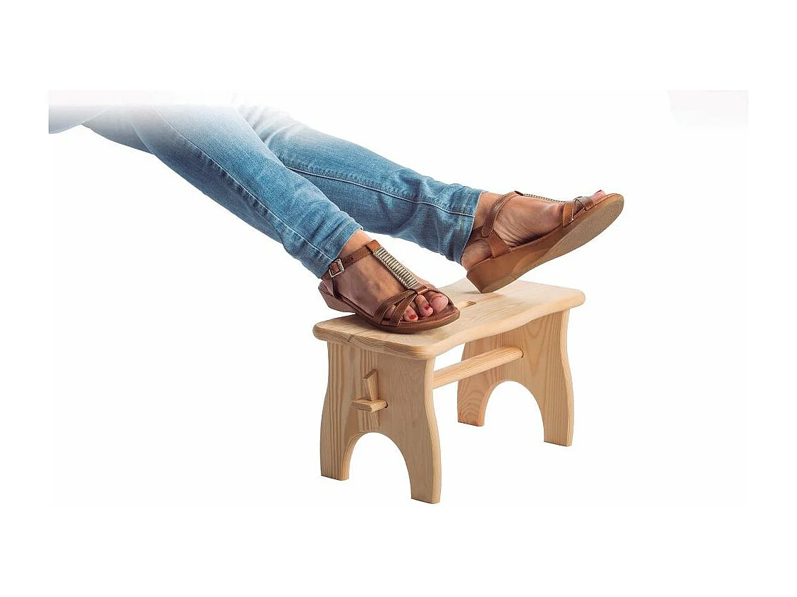 Fußhocker/Trittstufe aus Naturkiefernholz