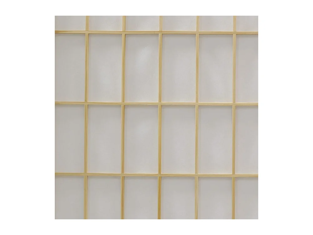 Grand paravent pin naturel et papier de riz