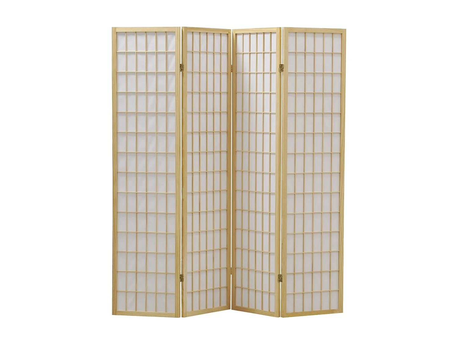 Pantalla grande de pino natural y papel de arroz